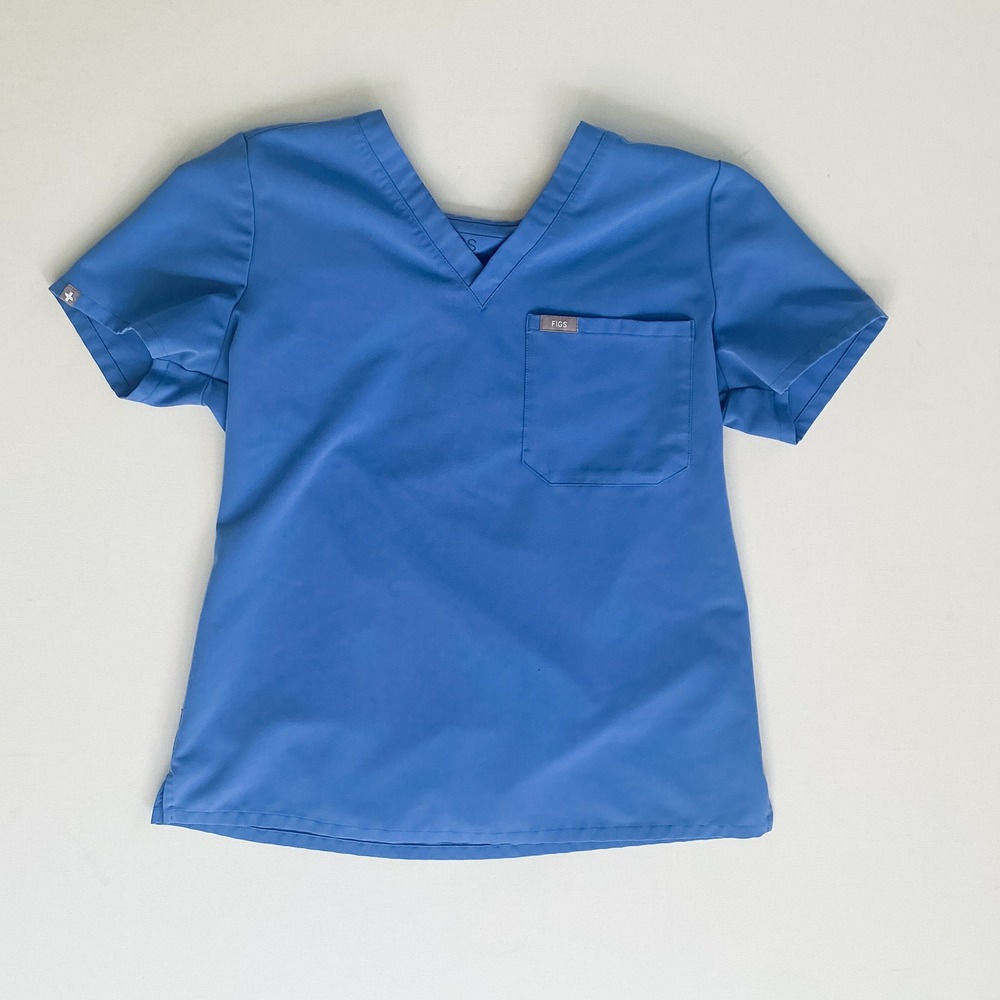 FIGS Scrub Set Top and Jogger Pants Medical Uniform Blue Pockets Women's Size XS - Picture 10 of 10